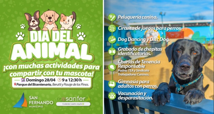 San Fernando: El Municipio celebrará el Día del Animal con muchas actividades