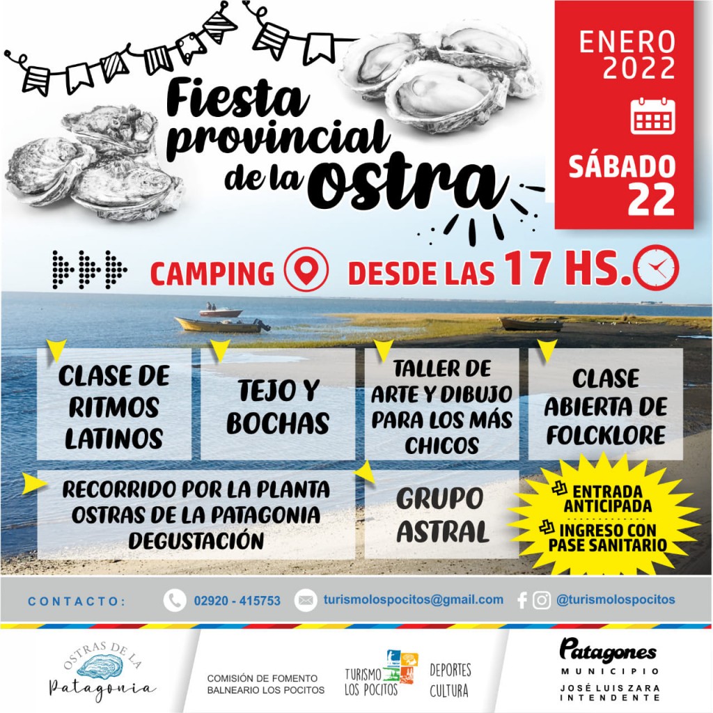 Patagones: Se viene la 14ª edición de la Fiesta Provincial de la Ostra