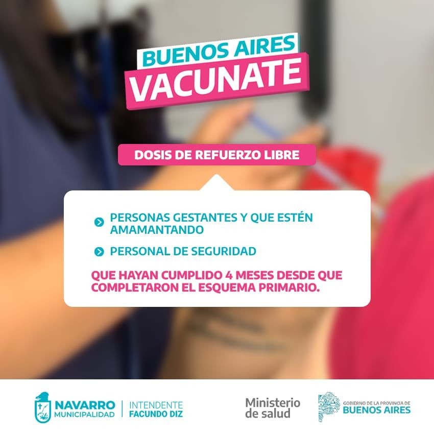Navarro: Tercer dosis libre para trabajadores y mujeres embarazadas