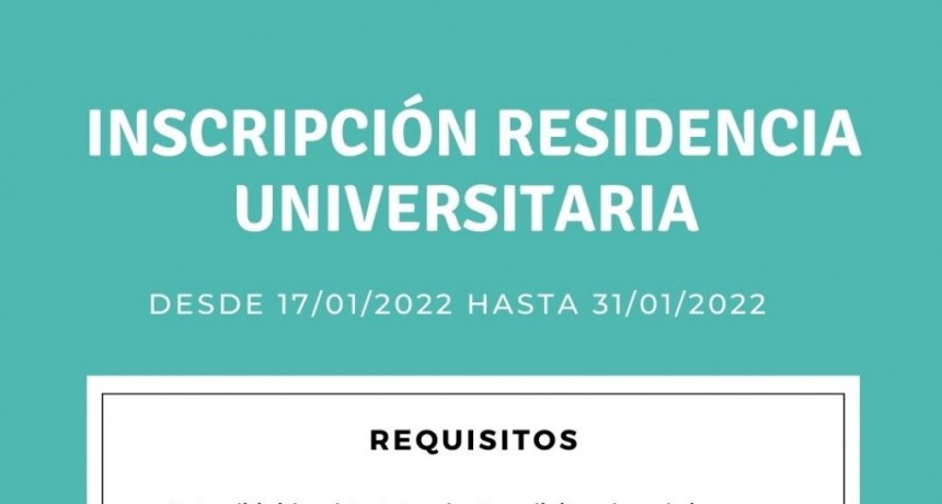 Lezama: Comienza la inscripción a aspirantes a la residencia Universitaria del distrito en La Plata 
