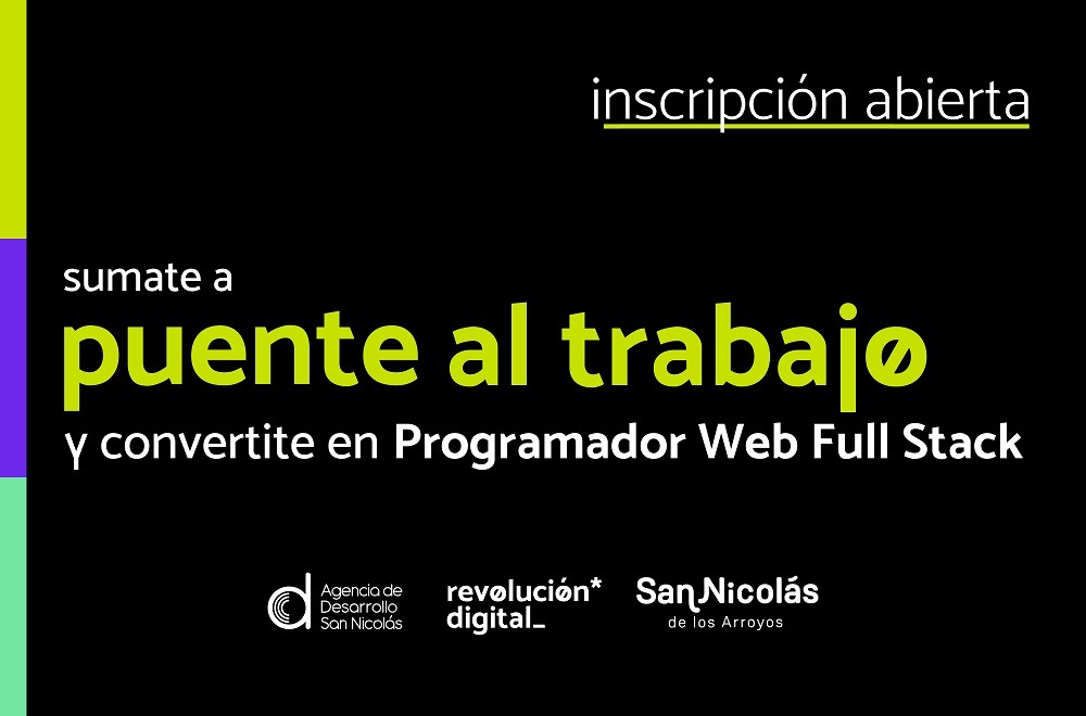 San Nicolás: Se encuentra abierta la inscripción a los cursos de Revolución Digital 