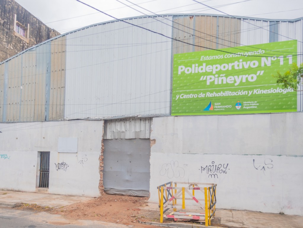 San Fernando: Avanza la obra del Polideportivo N°11 con Centro de Rehabilitación y Kinesiología