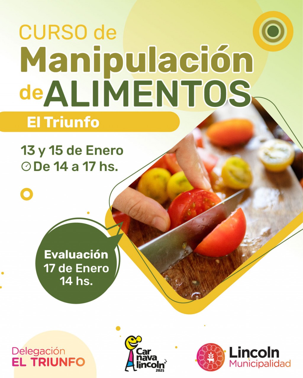 Lincoln: Se realiza una nueva edición del curso en “Manipulación de Alimentos”