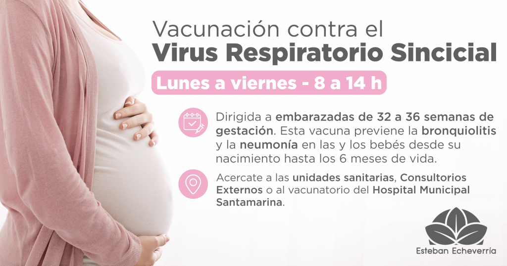 E. Echeverría: El Municipio lleva adelante la aplicación de la vacuna contra el virus respiratorio sincicial para embarazadas 