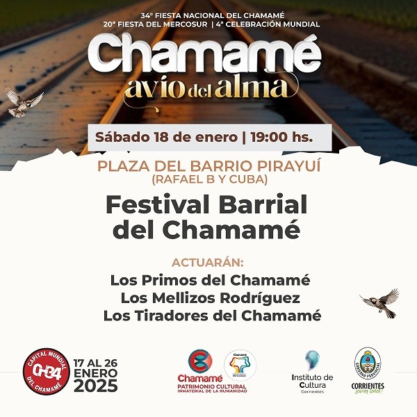 Corrientes: Más de 40 actividades forman parte de la 34ª Fiesta Nacional del Chamamé