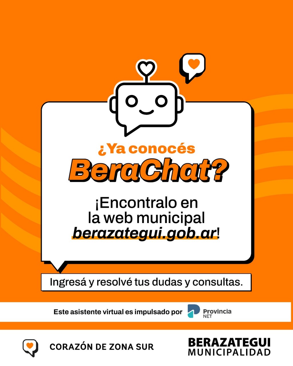 Berazategui: Llego Berachat, el chatbot de la municipalidad 