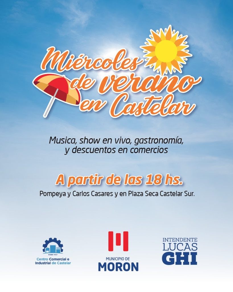 Morón: El Municipio lanzó “Verano en Castelar” con música, gastronomía y promociones