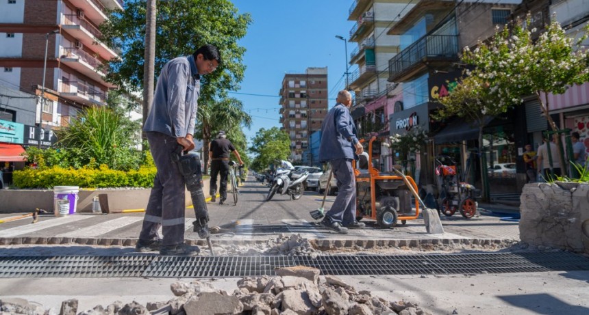 Campana: Abella supervisó el inicio de nuevas tareas de mantenimiento en la Av. Rocca