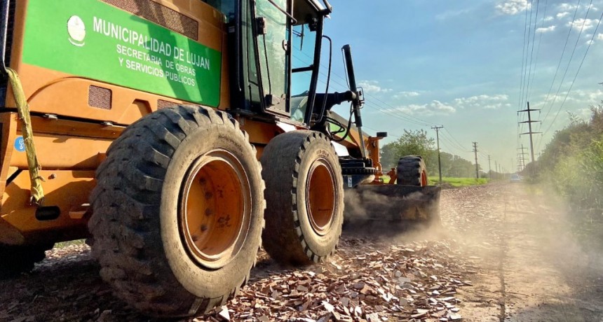 Luján: Avanzan los trabajos de mejoramiento vial en Hostería Norte 