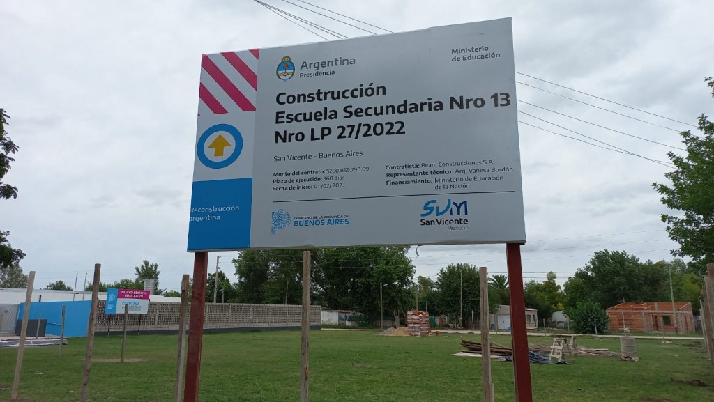 San Vicente: Comenzó la obra de la nueva Escuela Secundaria N°13 