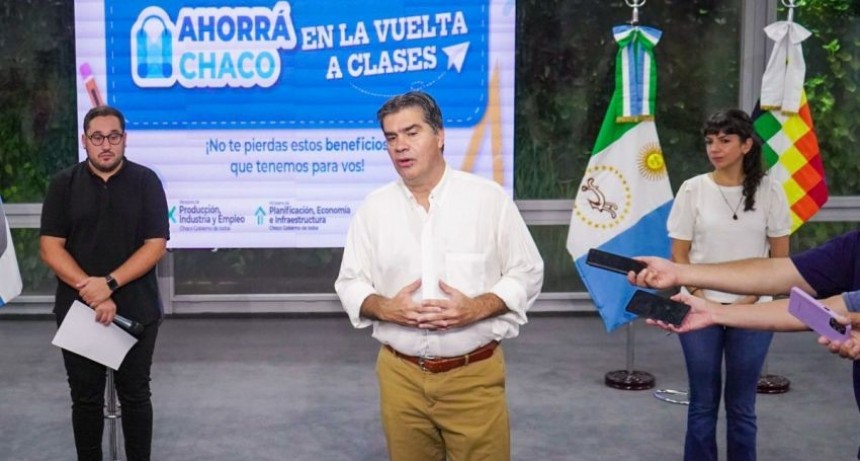 Capitanich presentó el programa “Ahora Chaco”, con diversas promociones para la vuelta a clases 