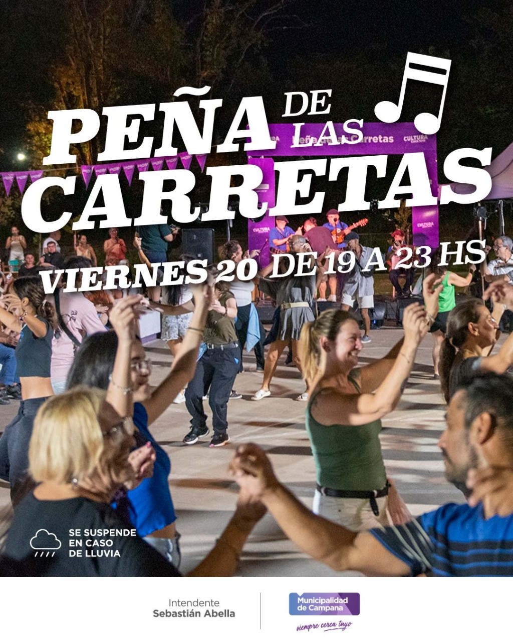 Campana: El Municipio invita a una nueva peña folklórica en la Plaza de las Carretas