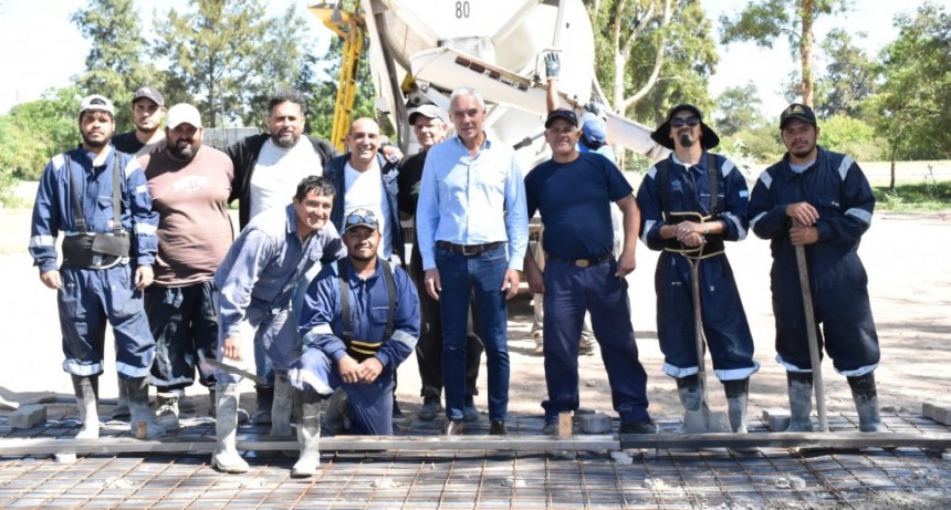 Berisso: Continua la construcción del nuevo playón deportivo en el Parque Abuelas de Plaza de Mayo