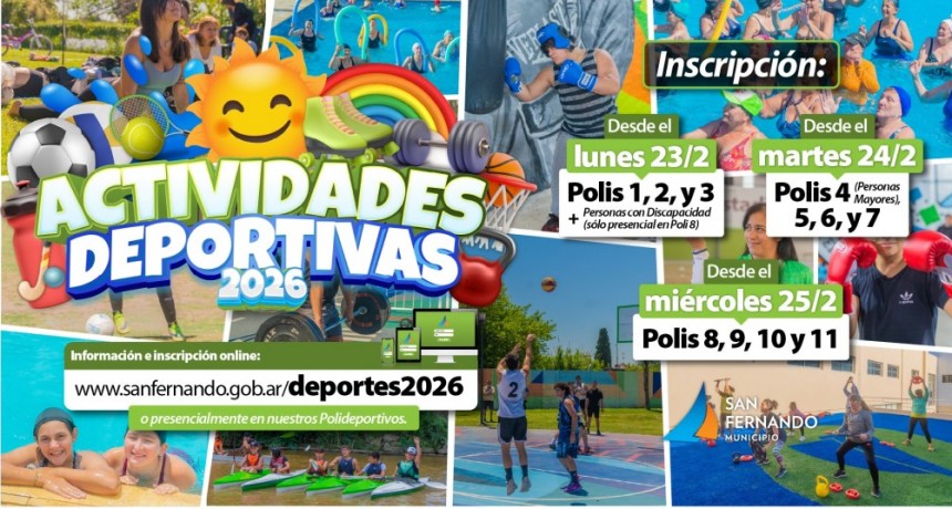 San Fernando: Comenzó la inscripción a sus actividades deportivas anuales