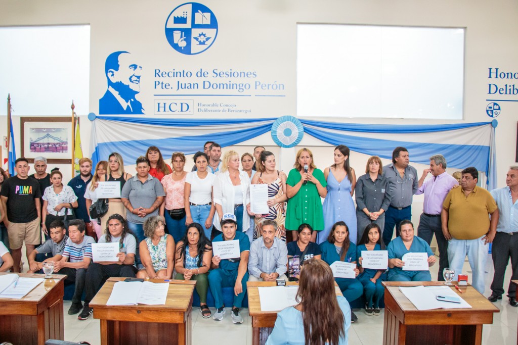 Berazategui: El HCD reconoció a voluntarios por su labor en la Pandemia de COVID-19