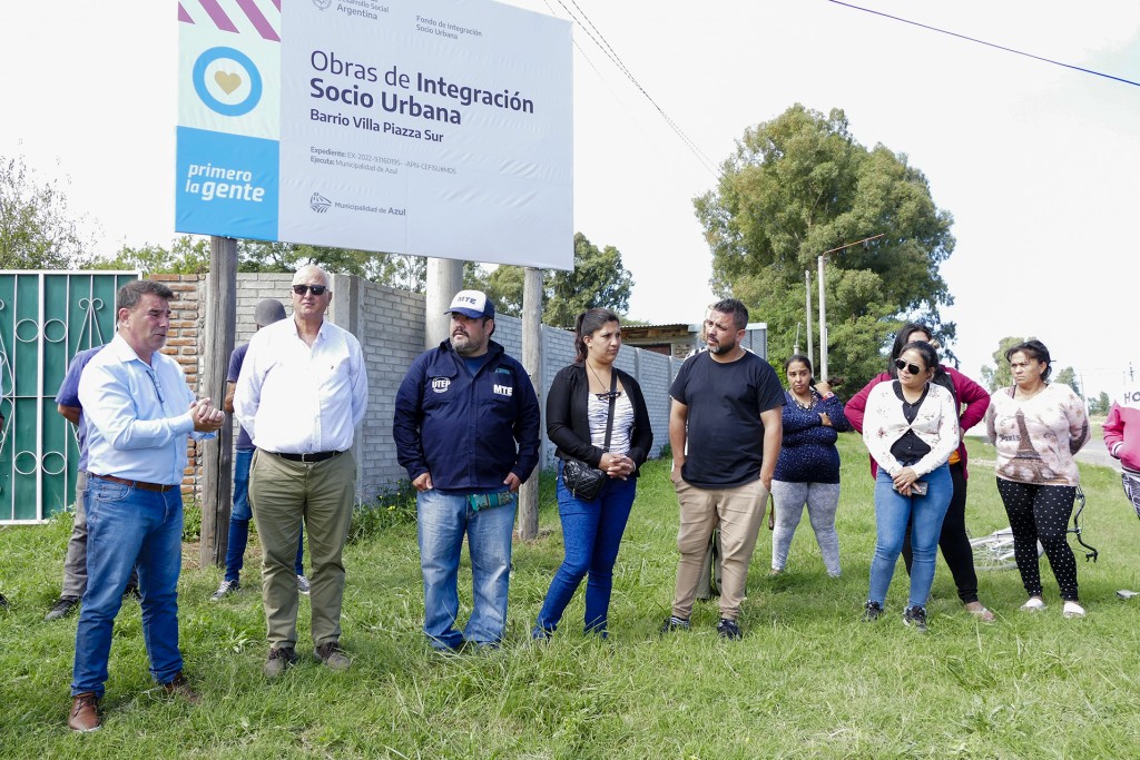 Azul: Bertellys supervisó la marcha de obras en Villa Piazza Sur, que realiza el MTE