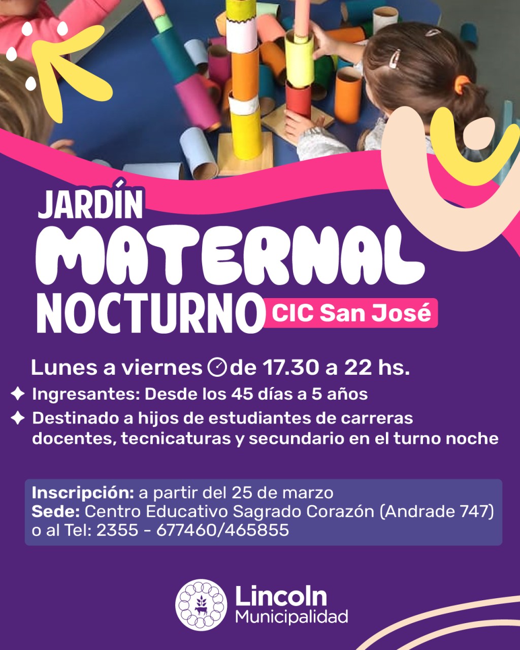 Lincoln: Abri&oacute; la inscripci&oacute;n para el Jard&iacute;n Maternal en contraturno 