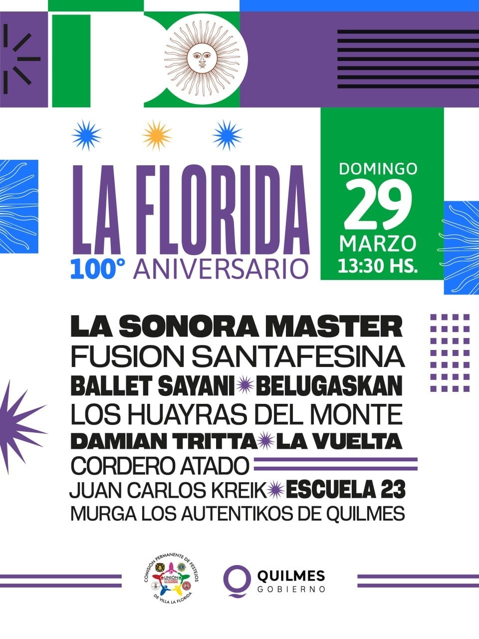 Quilmes: El Municipio invita a los vecinos a los festejos por el 100&deg; Aniversario de Villa Florida
