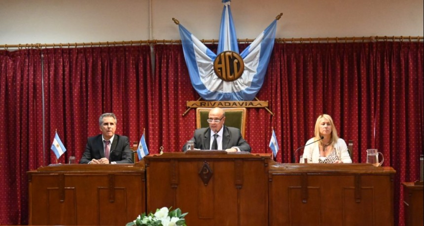 Rivadavia: Mart&iacute;nez abri&oacute; el periodo de Sesiones Ordinarias del HCD  