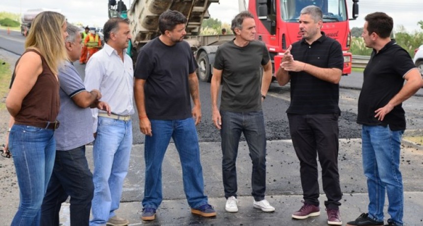 Katopodis recorri&oacute; las obras de la Ruta Provincial 6 en Campana