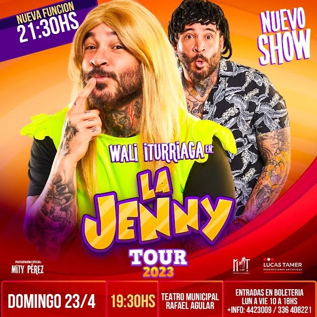 San Nicolás: Wali Iturriaga llega con su espectáculo “La Jenny” 