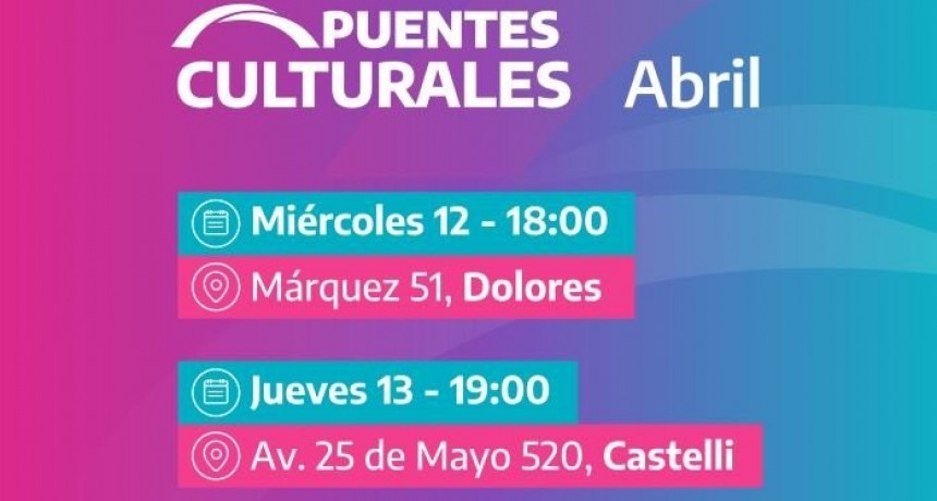 Llega a Dolores y Castelli el programa “Puentes Culturales”