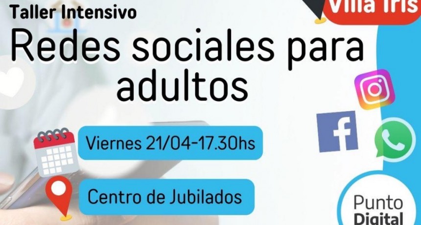 Puan: Se realizará un taller intensivo de redes sociales para adultos y el “Exprimidor de redes sociales”