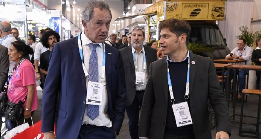 Kicillof y Scioli inauguraron el stand argentino en la feria internacional Automec