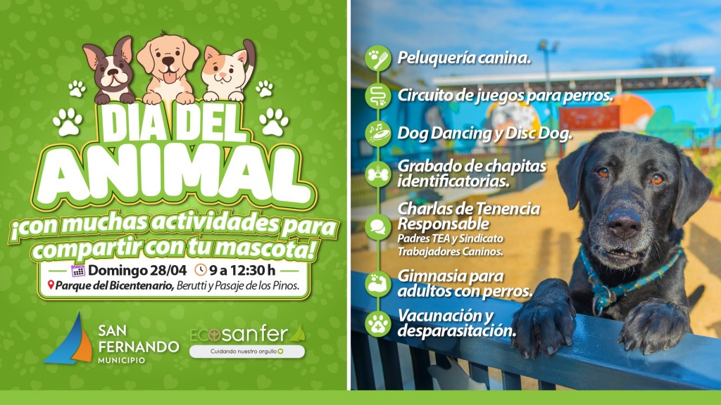 San Fernando: El Municipio celebrará el Día del Animal con muchas actividades