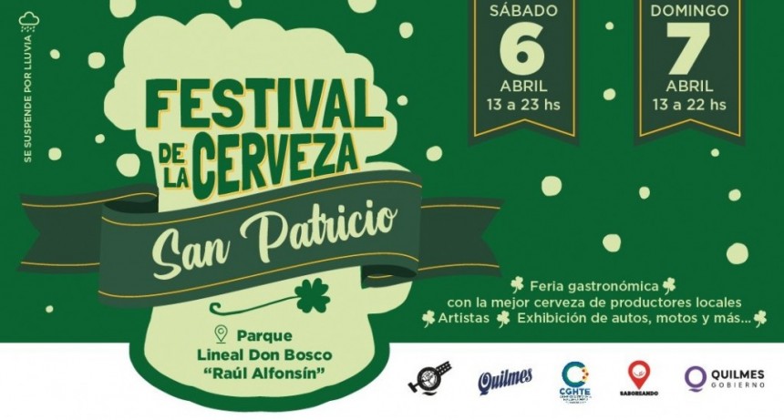 Quilmes: Se realizara el Festival de la Cerveza en el Parque Lineal de Don Bosco