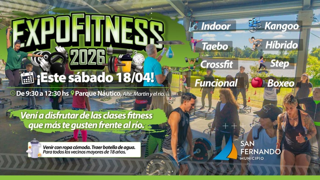 San Fernando: Se realizar&aacute; una nueva ExpoFitness el s&aacute;bado en el Parque N&aacute;utico