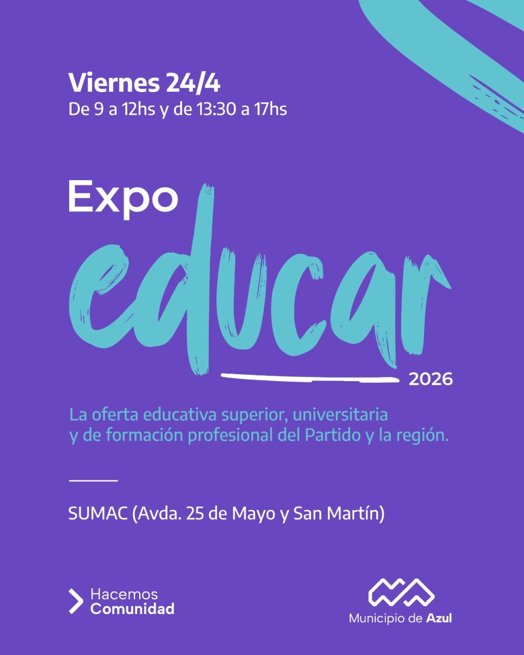 Azul: Se realizar&aacute; la ExpoEducar 2026