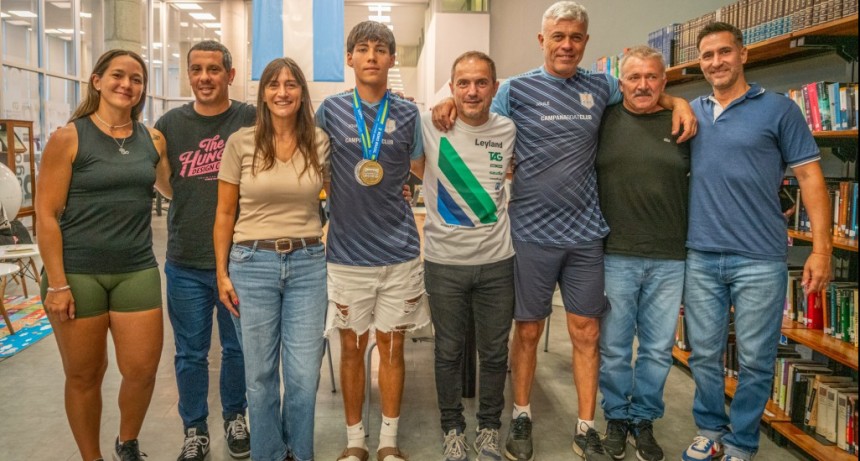 Campana: Abella felicit&oacute; al remero Ignacio Baz&aacute;n, flamante Campe&oacute;n Sudamericano