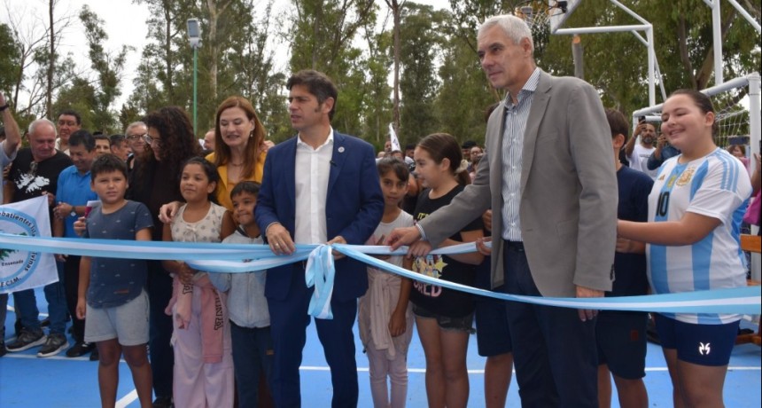 Berisso: Kicillof y Cagliardi inauguraron una nueva sede la Comisar&iacute;a de la Mujer y el Play&oacute;n Deportivo en Villa Nueva