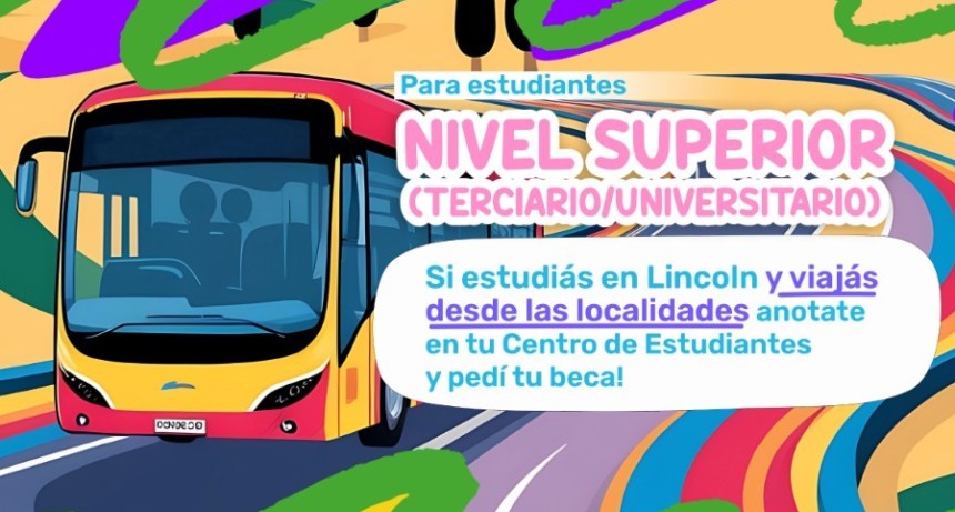 Lincoln: Comenz&oacute; la inscripci&oacute;n a las becas de transporte para estudiantes de Nivel Superior  