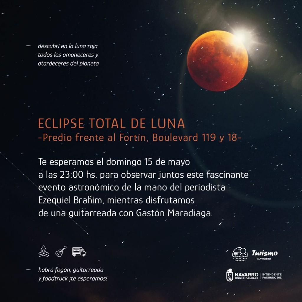 Navarro: Se realizará un fogón para ver un eclipse lunar en el distrito  