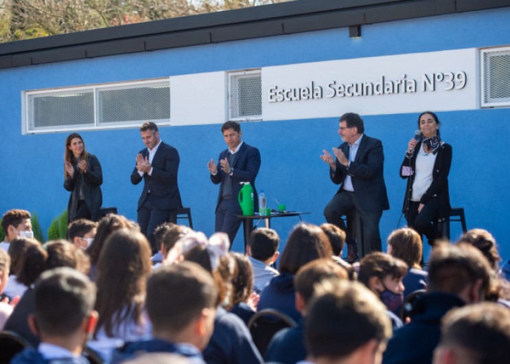 Pilar: Federico Achával junto al Gobernador Kicillof inauguraron la Escuela Secundaria 39 