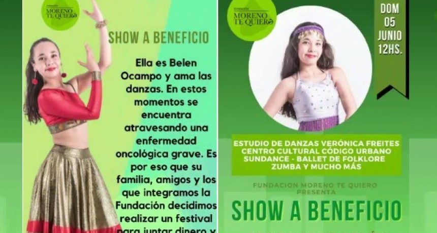 Moreno: Show Solidario para ayudar a Belén