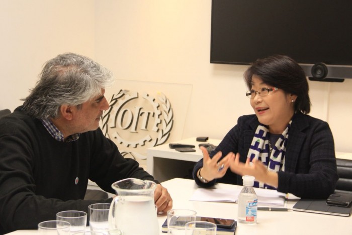El ministro Correa se reunió con la representante en Argentina de la OIT