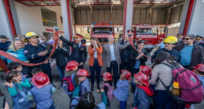 Moreno: Mariel Fernández inauguró el destacamento de Bomberos N°3 en Cuartel V 