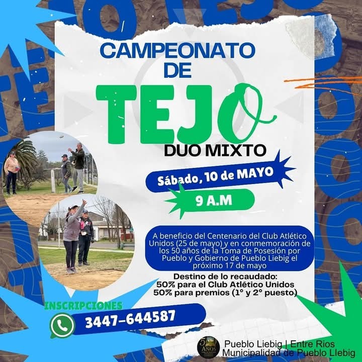 Pueblo Liebig (ER): Se realizará el campeonato de tejo mixto del distrito