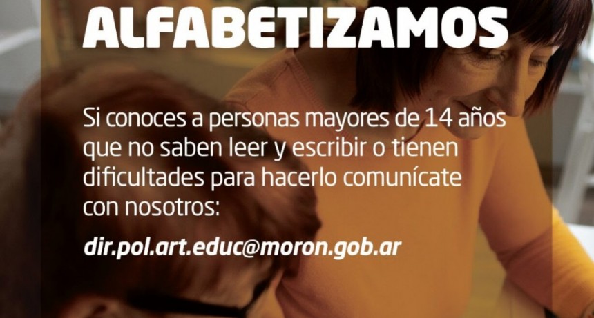 Morón: La Municipalidad impulsa espacios de alfabetización para personas jóvenes y adultas