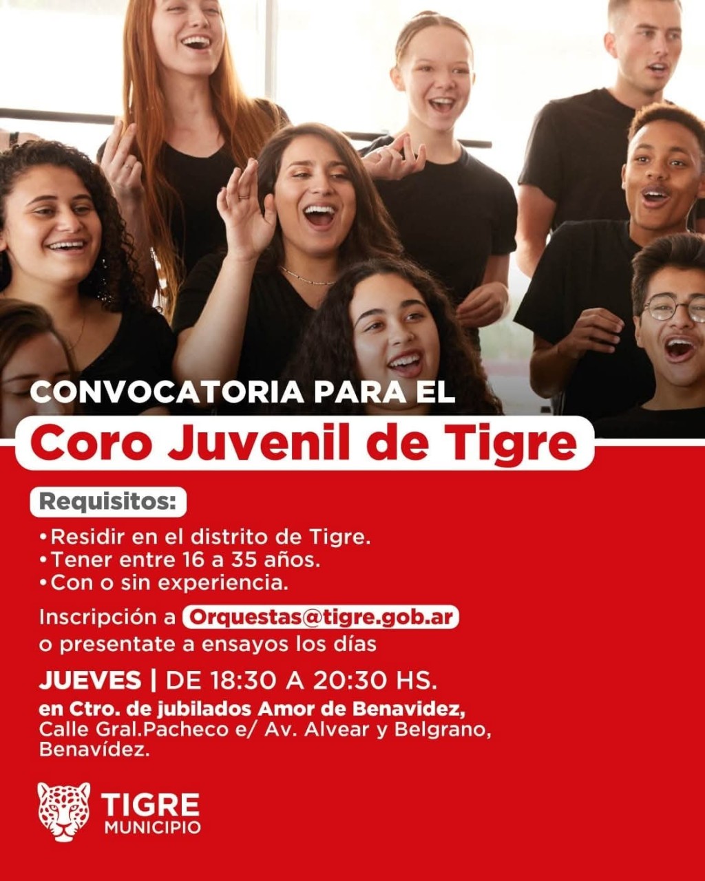 Tigre: El Municipio abri&oacute; la convocatoria para formar parte Coro Juvenil