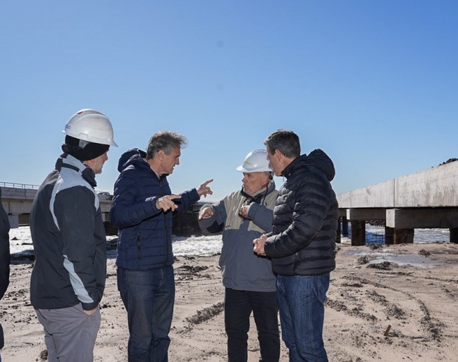 Katopodis recorri&oacute; obras del Plan Maestro del R&iacute;o Salado en Roque P&eacute;rez