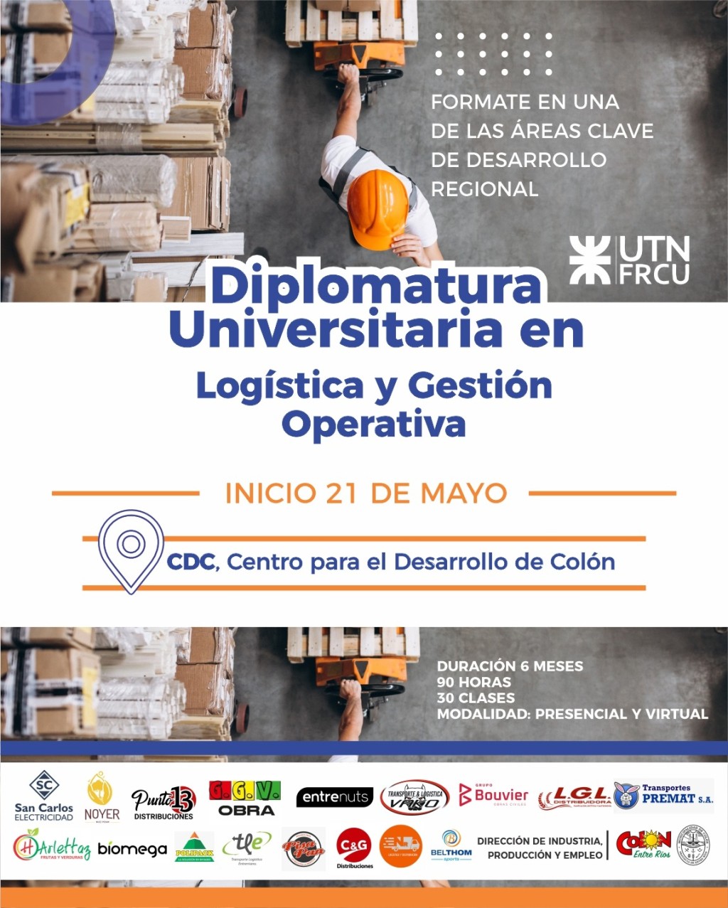 Col&oacute;n (ER): La Municipalidad lanza una Diplomatura Universitaria en Log&iacute;stica y Gesti&oacute;n Operativa junto a UTN FRCU y el sector privado