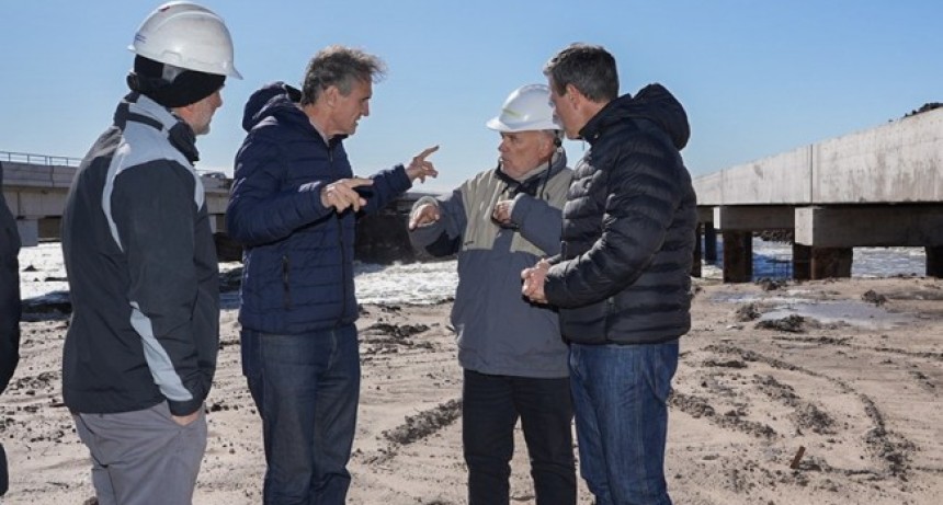 Katopodis recorri&oacute; obras del Plan Maestro del R&iacute;o Salado en Roque P&eacute;rez