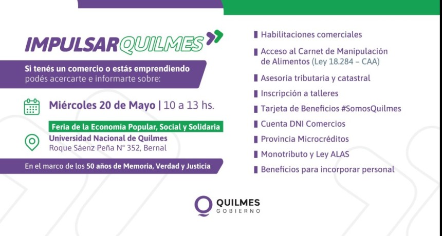 Quilmes: Llega una edici&oacute;n de la Feria de la Econom&iacute;a Popular, Social y Solidaria 