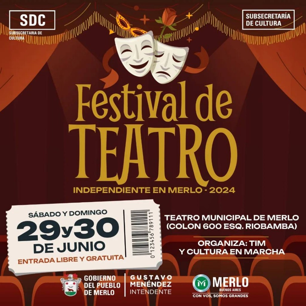 Merlo: Vuelve el Festival de Teatro Independiente al distrito