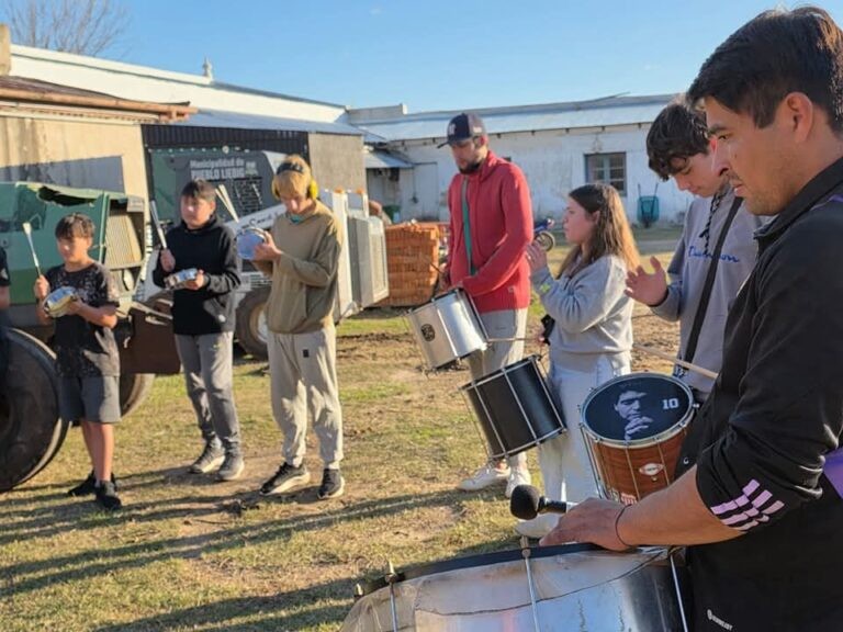 Pueblo Liebig (ER): Continúa el Taller de Batucada en el distrito