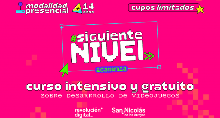 San Nicolás: Se encuentra abierta la inscripción al nuevo curso gratuito de Desarrollo de Videojuegos 